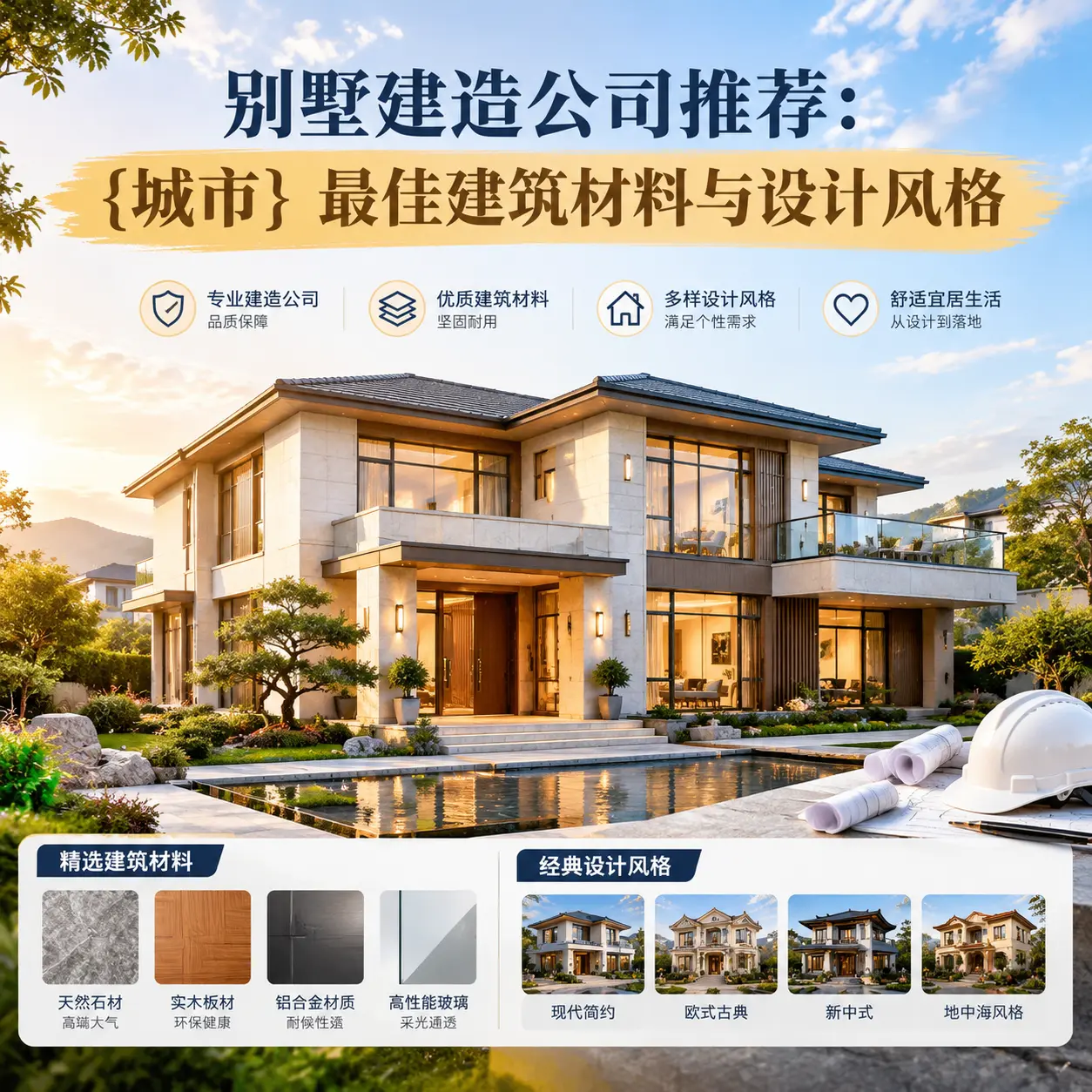 别墅建造公司推荐: 红花岗 最佳建筑材料与设计风格