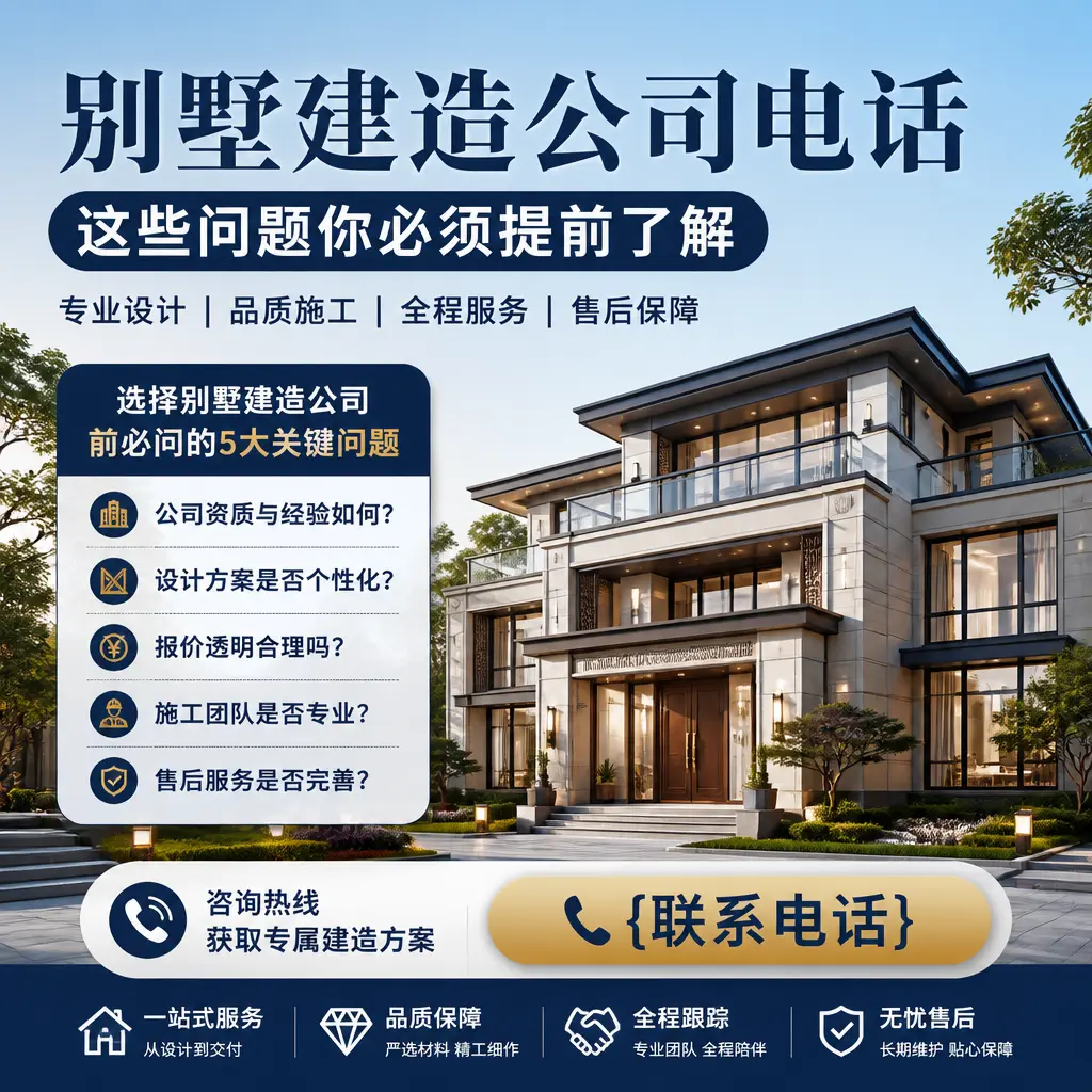 红花岗别墅建造公司电话,这些问题你必须提前了解