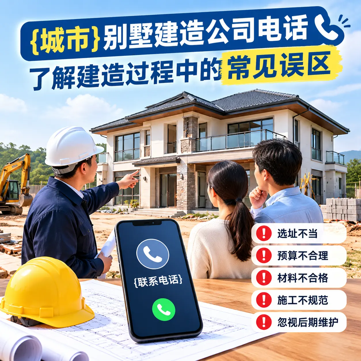 红花岗别墅建造公司电话，了解建造过程中的常见误区