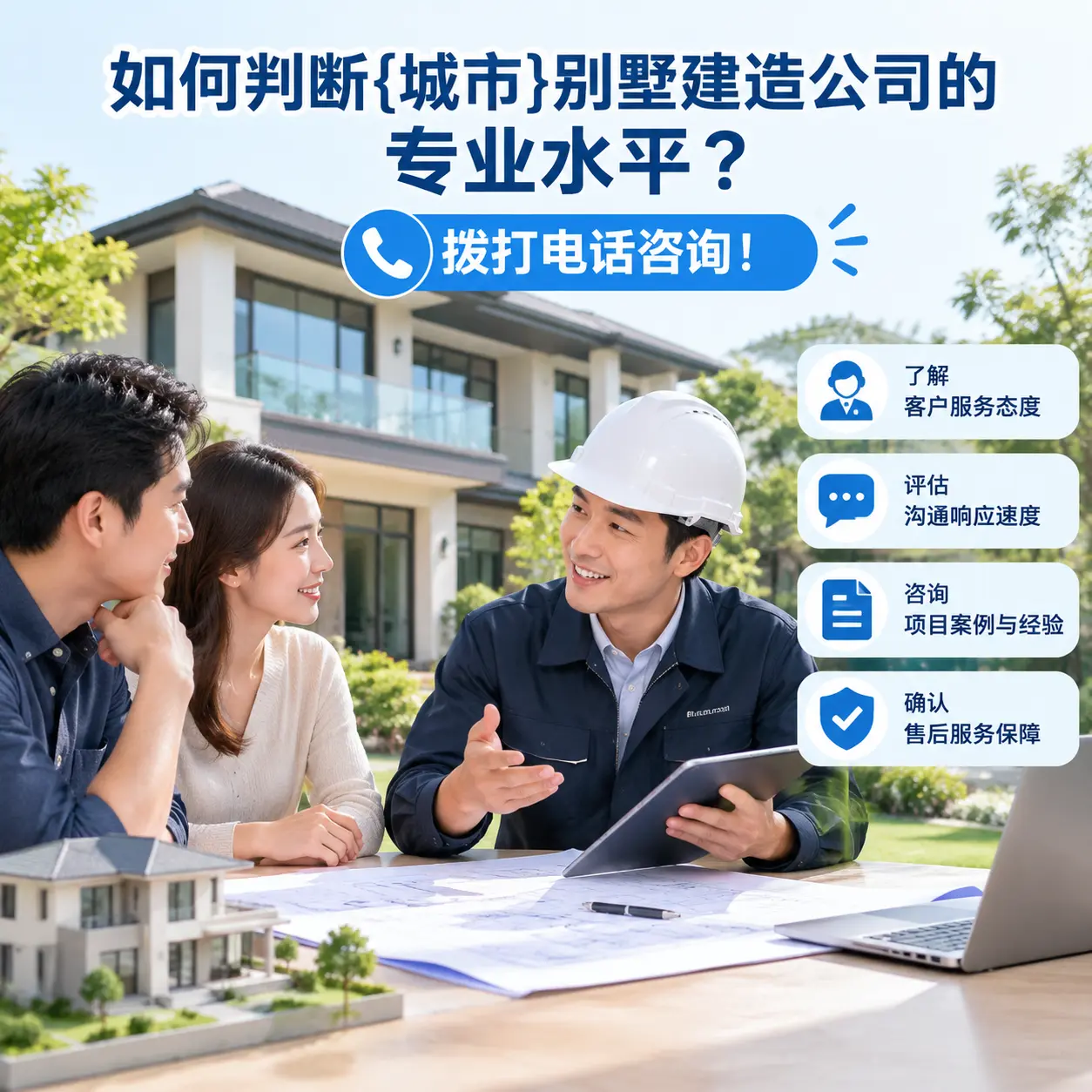 如何判断红花岗别墅建造公司的专业水平？拨打电话咨询！